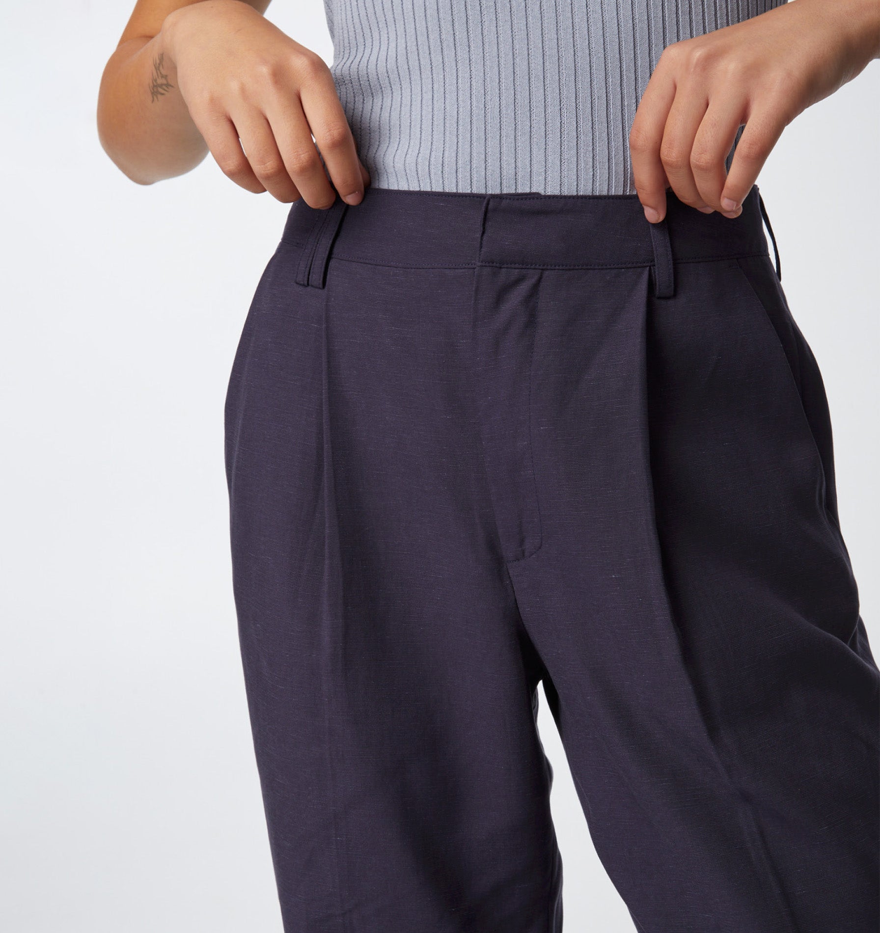 Linen Xander Pant - Dark Navy