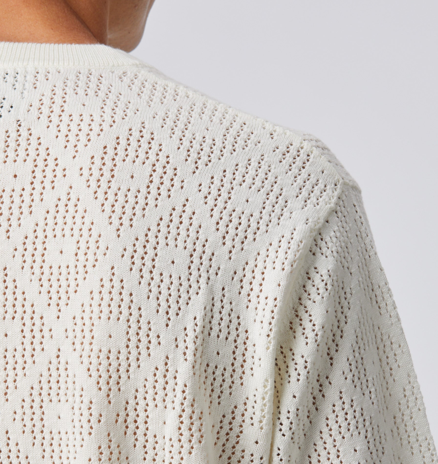 Textured Knit Tee - Off White