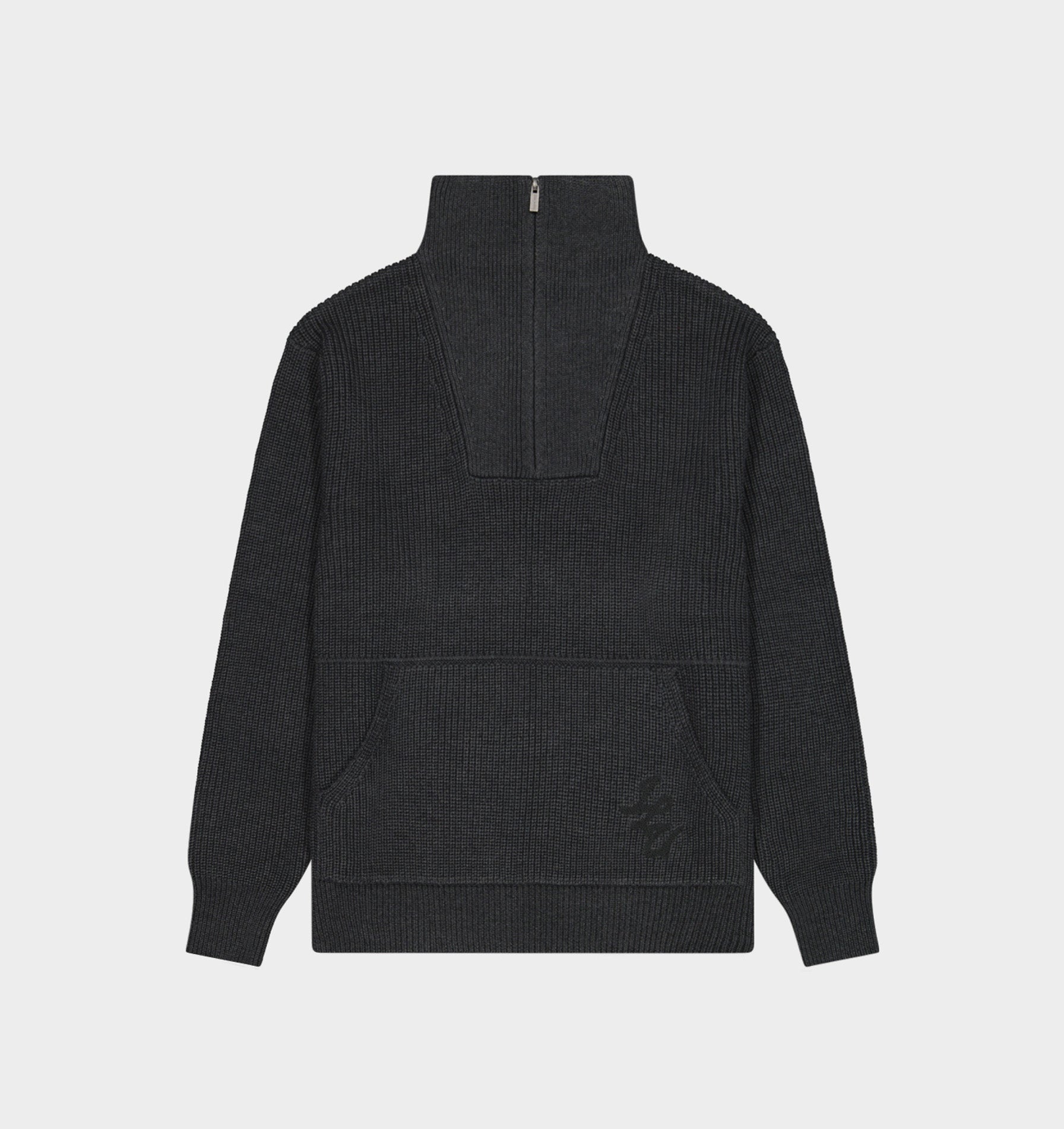 Mateo Zip Sweater - Charcoal