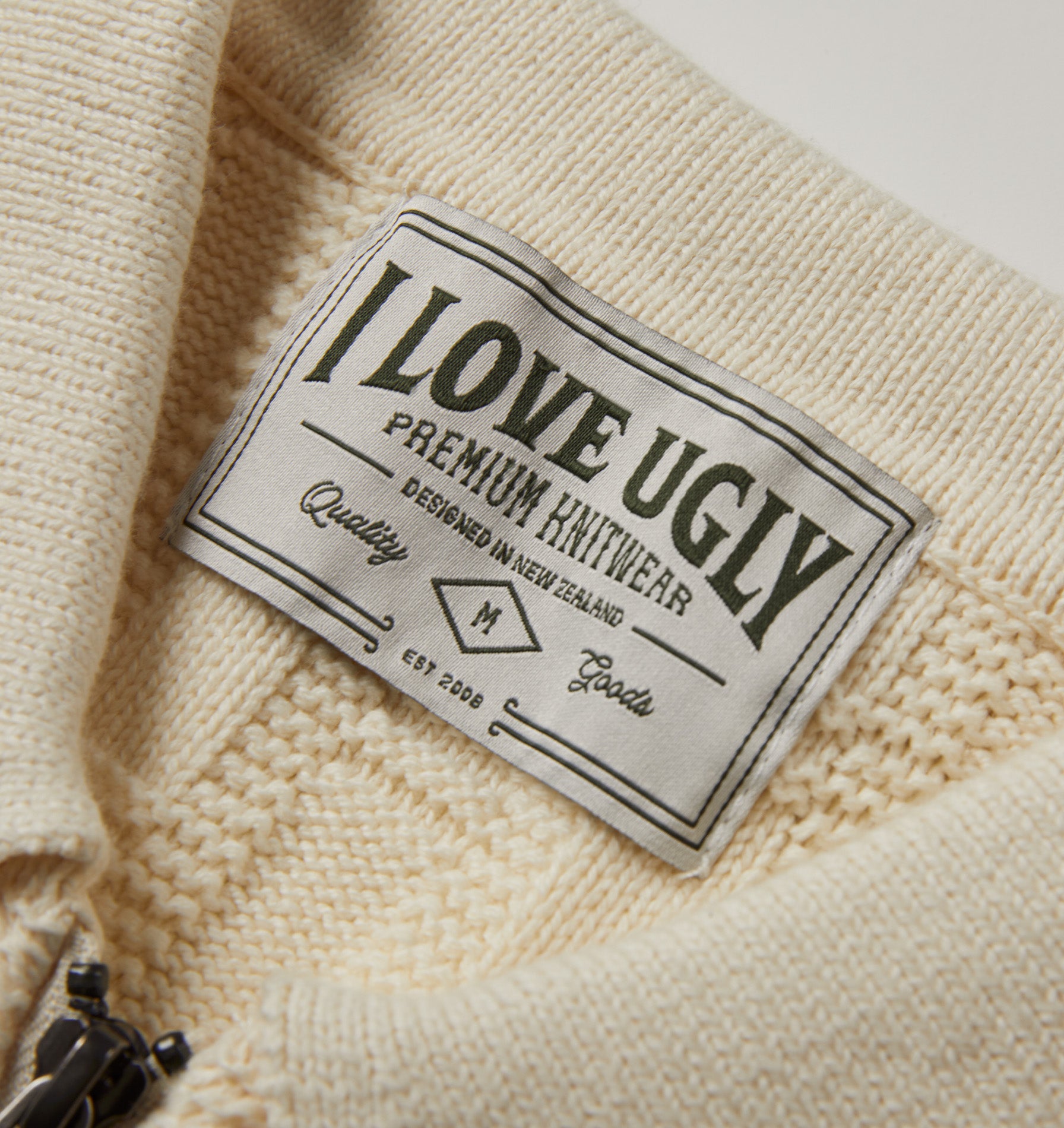 Label of love gedruckte cardigan