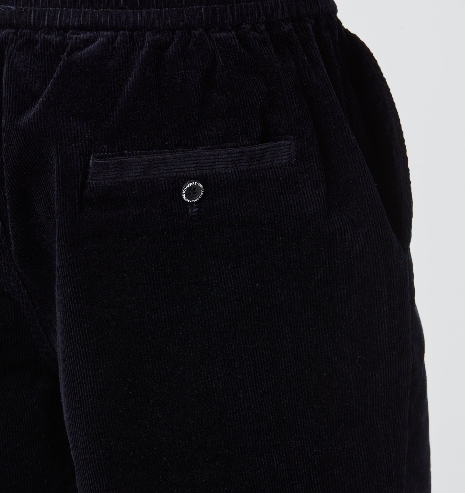 Michael Pleat Cord Short - Navy