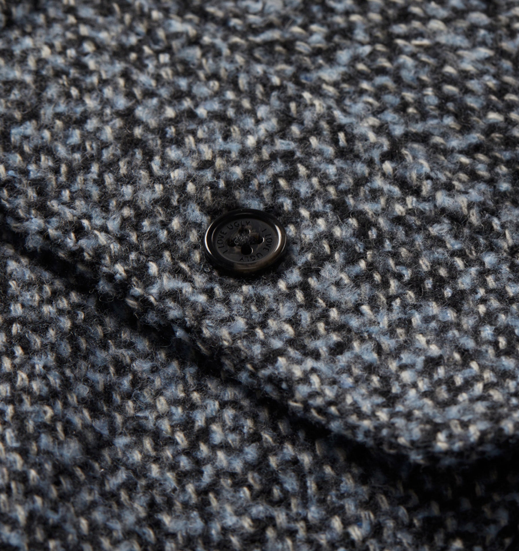 Tweed Overshirt - Blue/Black