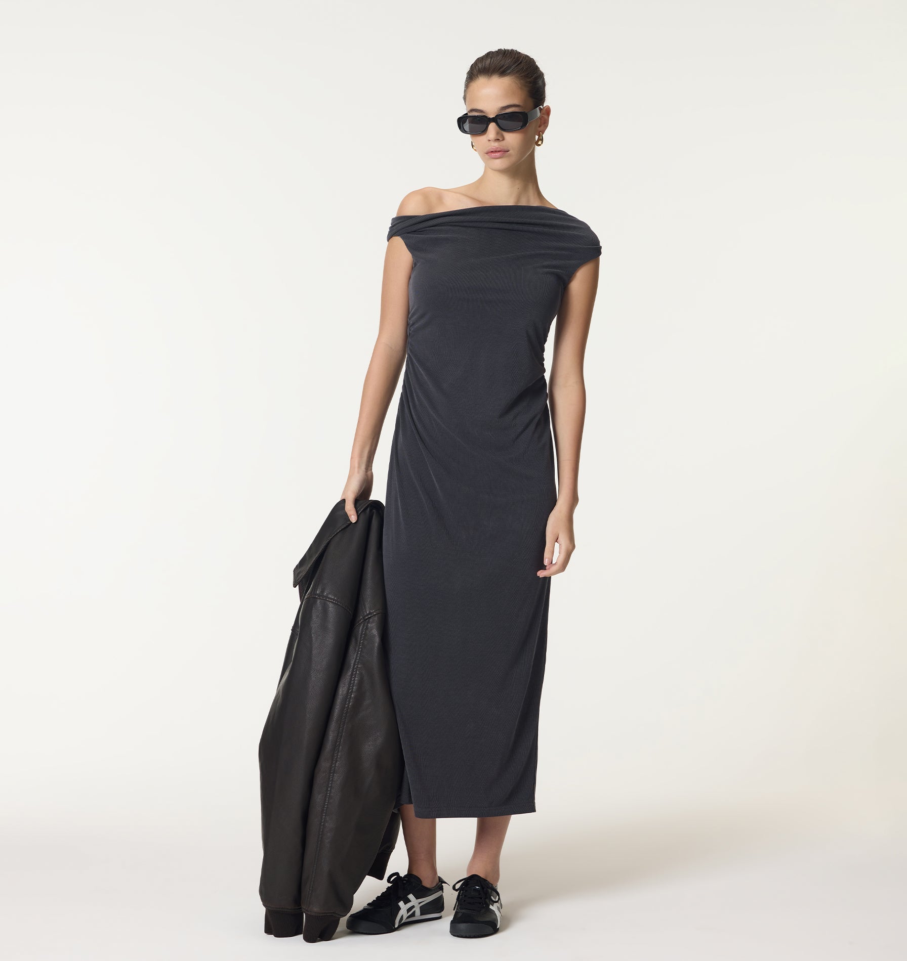 Piper Twist Maxi Dress - Charcoal