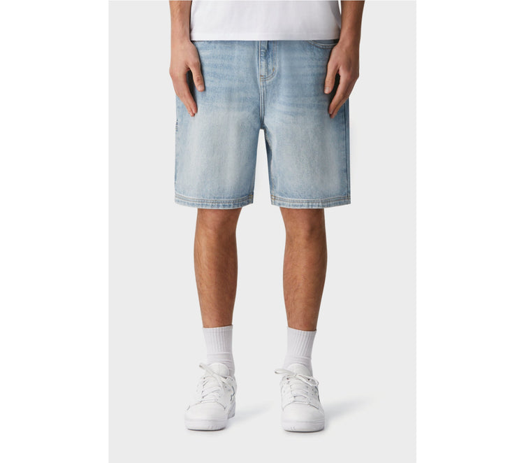 Cut Off Carpenter Shorts - Blue