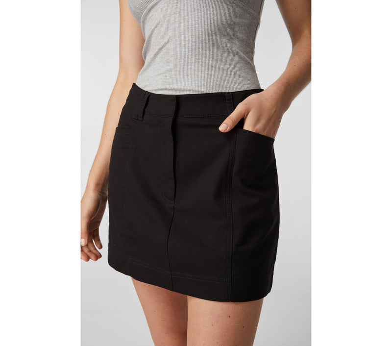 Charcoal Mini Tailored Skirt